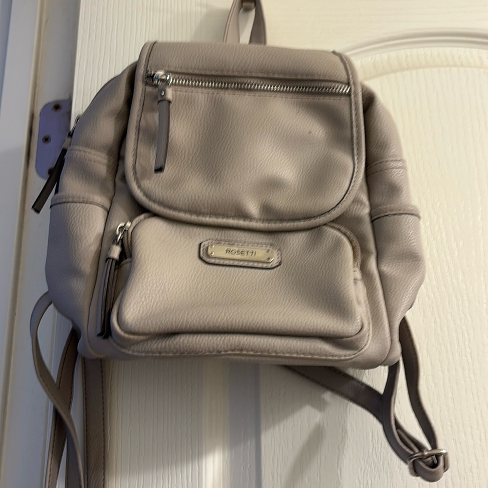 grey mini backpack
